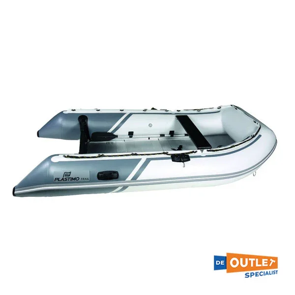 Super Prix Plastimo Trail P380 HA rubber boat Gray with aluminum bottom - P66087
