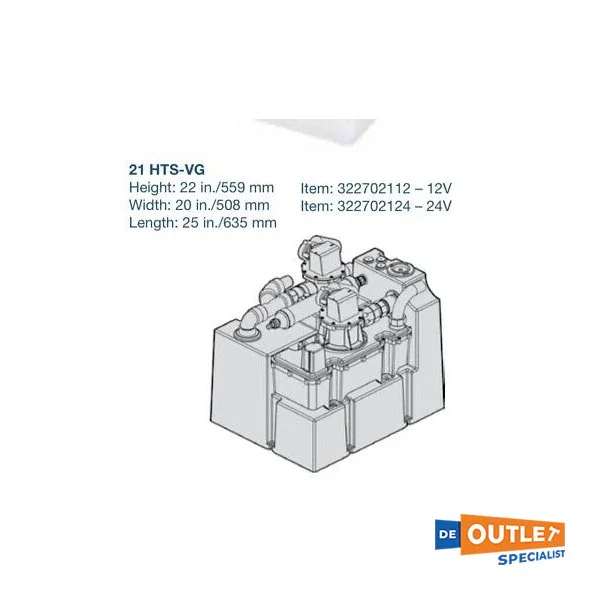 Dometic HTS 80L 21 12 VGS Vacuum Holding Tank 12V - 322702112 Super Prix