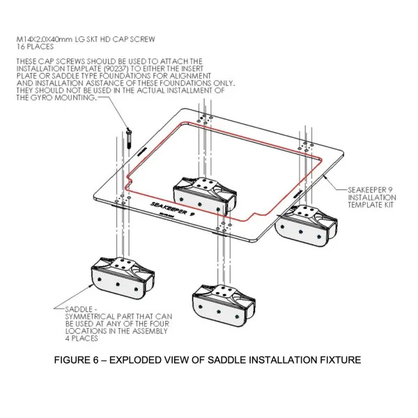 Seakeeper 7 - 9 M8000 Adaptor Saddle Kit - 90258 Nouvelle Collection