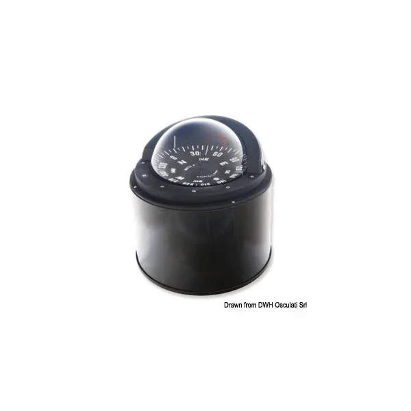 Riviera B6/W2 6 Inch Black Liquid Compass 24V - 25.003.00 Produit De Marque