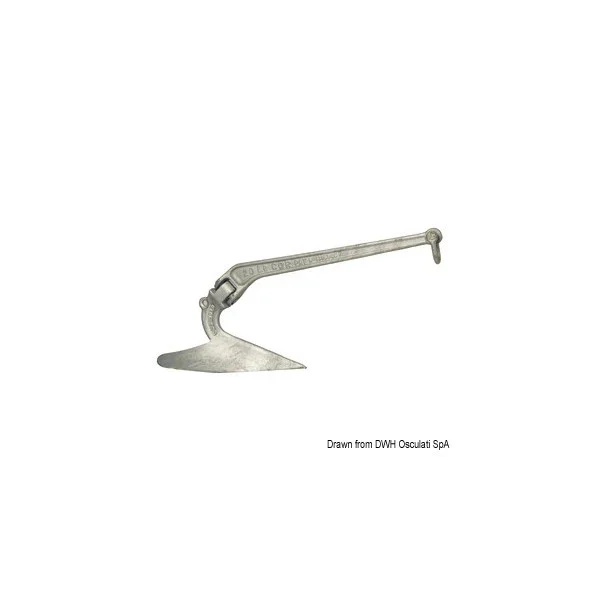 Original Lewmar Cqr Anchor 66 kg Galvanized - 01.145.64 Satisfait Ou Remboursé