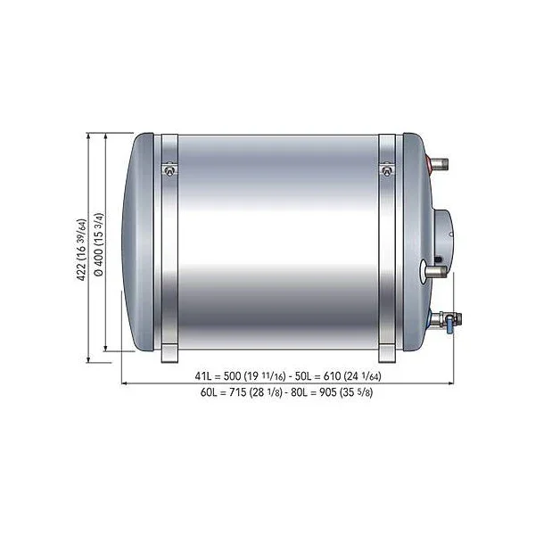 Livraison Express Quick BX60 60L Stainless Steel Boiler 230V with Engine Heating - Flbx6012S000A00