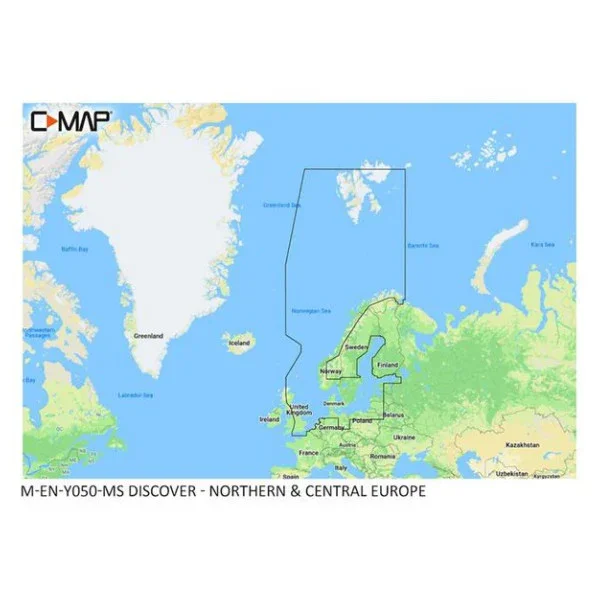 C-MAP Central and North Europe Sea Map-EN-Y050 Max-N+ Bon Marché