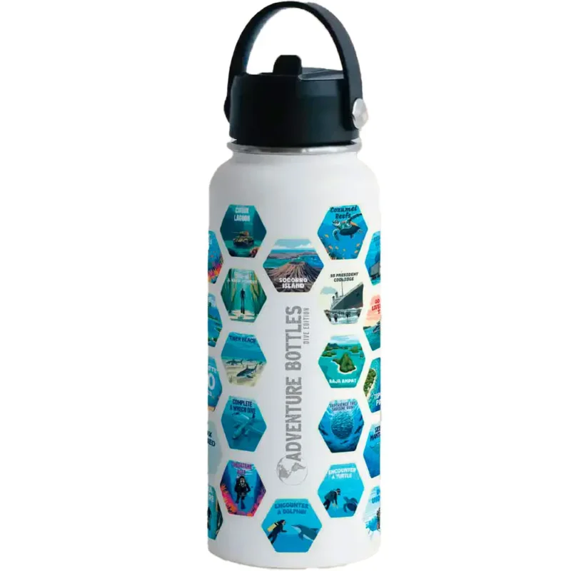 Must-Have Awesome Maps Bouteille isotherme Adventure dive+stickers