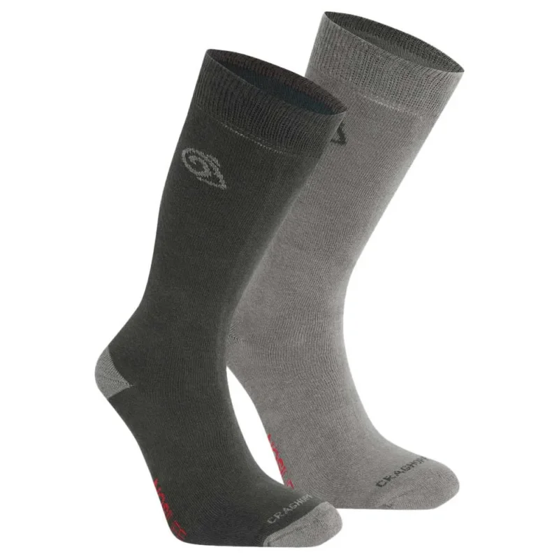 Craghoppers Chaussettes longues Nosilife Twin Pack Half Dernière Chance