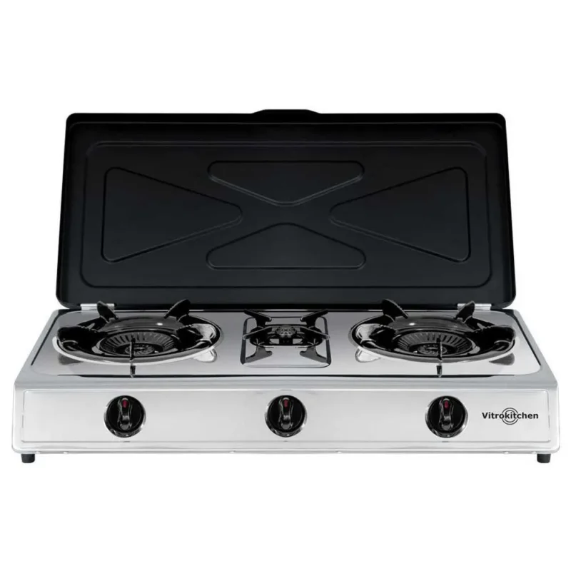 Vitrokitchen Cuisine de camping à gaz 360IB 3 feux Top Vente