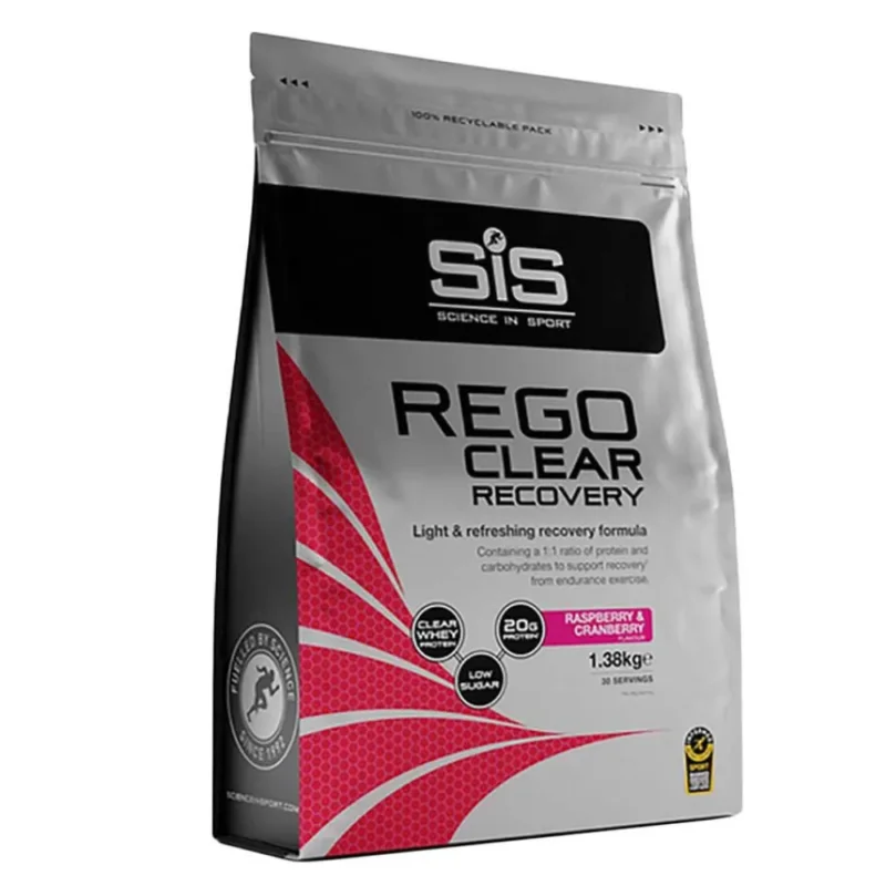 SIS Poudre de boisson de récupération Rego Clear Framboise et canneberge 1.38kg Réduction