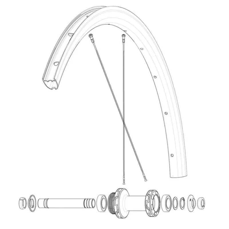 Mavic Rayons Ksyrium 30 Disc 12 unités Livraison Express