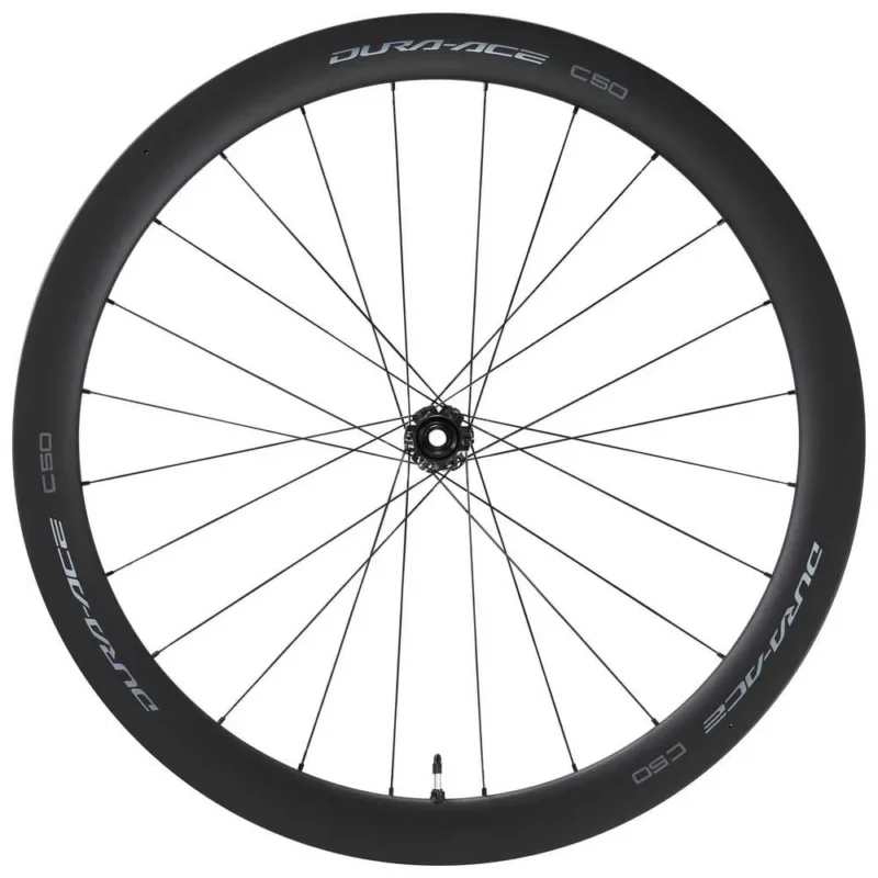 Meilleure Vente Shimano Roue avant de route Dura Ace R9270 C50 CL Disc Carbon Tubeless