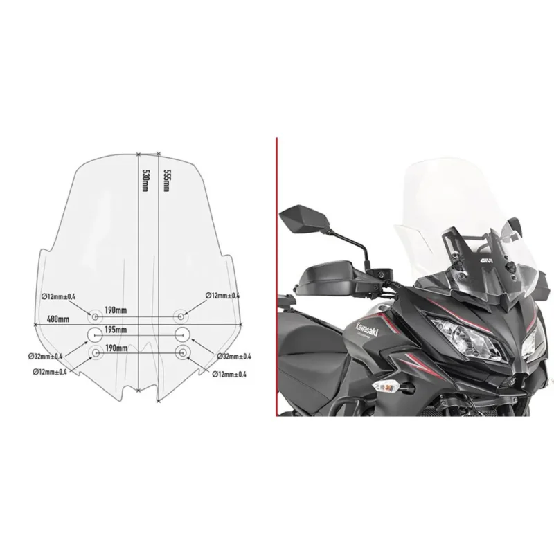 Givi Pare-brise D4120ST Kawasaki Versys 1000 Prix Choc