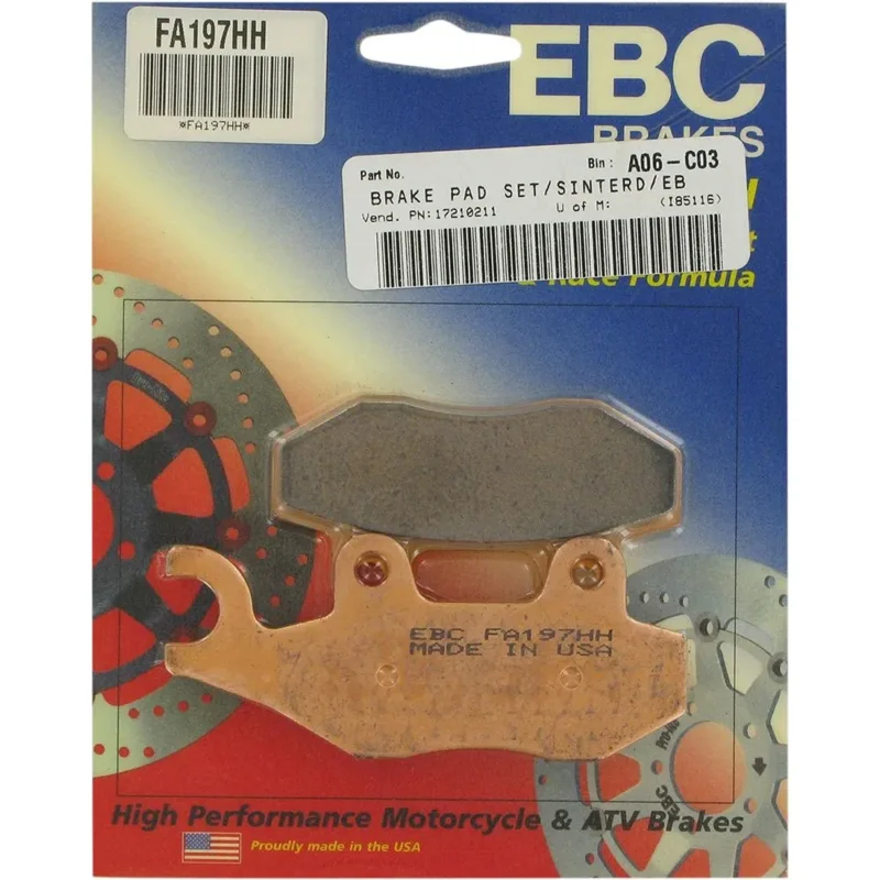 EBC Plaquettes de frein frittées FA-HH Series FA197HH Meilleur Choix