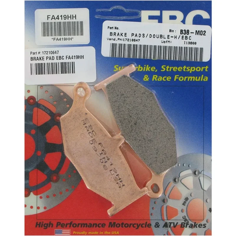 Bon Plan EBC Plaquettes de frein frittées FA-HH Series FA419HH