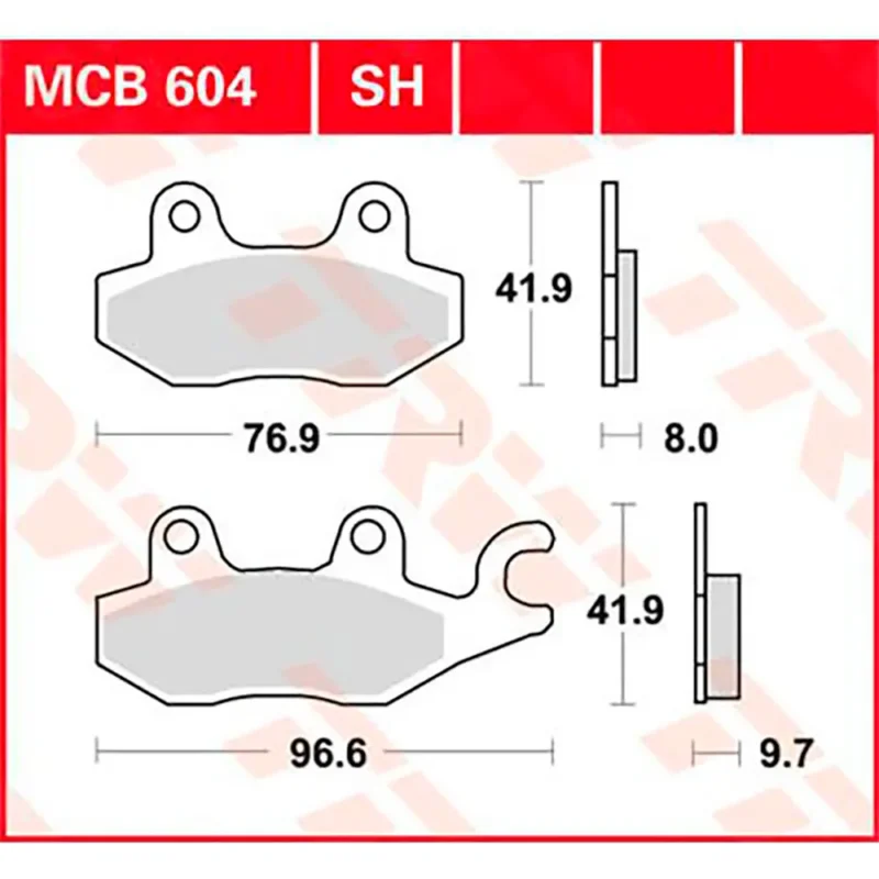 Commander Vite TRW Plaquettes de frein frittées MCB 604