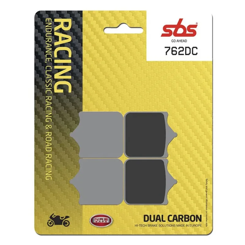 Nouveauté SBS Plaquettes de frein organiques Dual Racing 762DC Carbon