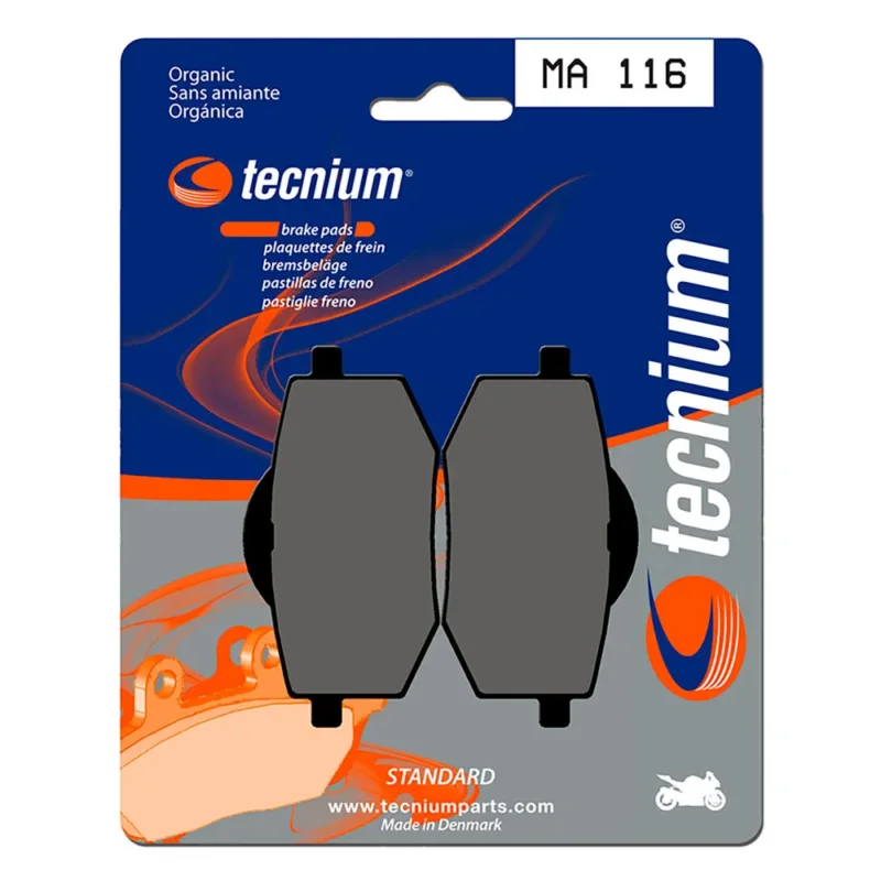 Top Vente Tecnium Plaquettes de frein organiques MA116
