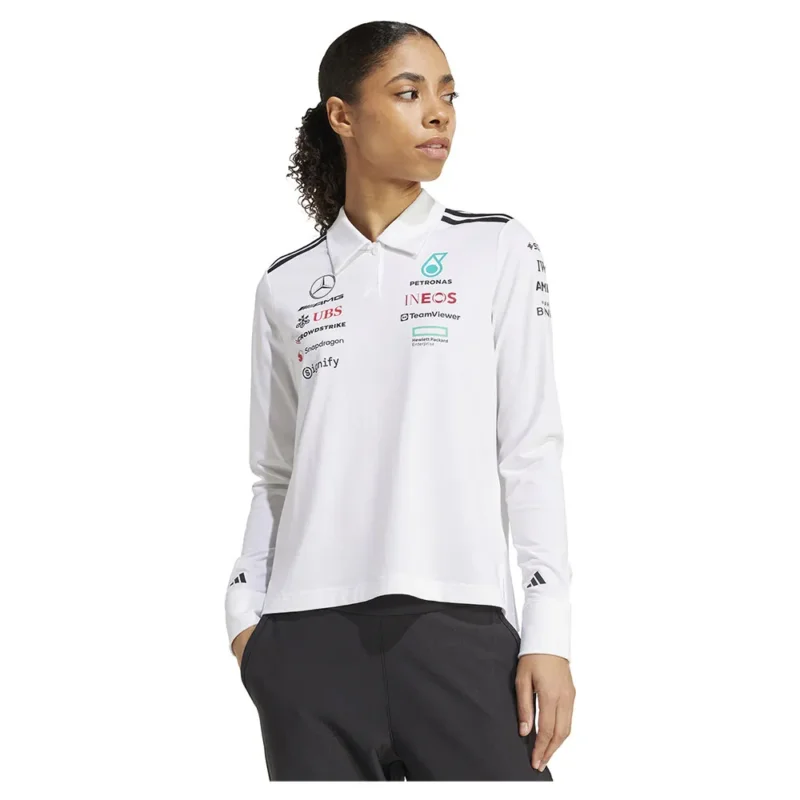 adidas Polo à manches longues Mercedes TM AMG Petronas F1 Team Réduction