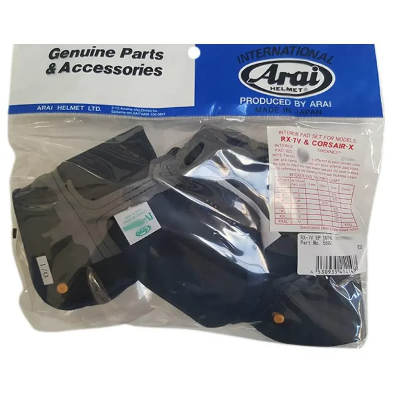 Authentique Arai Rembourrage intérieur RX-7V/QV-Pro/Renegade-V