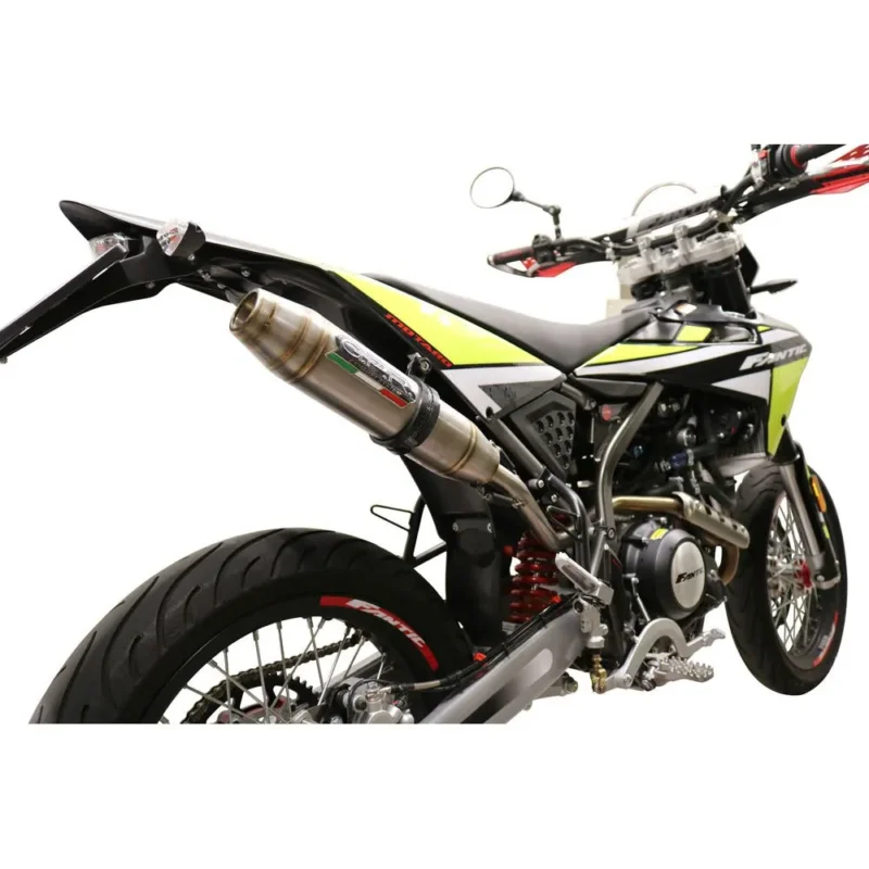 GPR Exhaust Systems Silencieux Slip On homologué Deeptone Inox Fantic Motor XMF 125 2021-2023 E5 Round Prix Choc