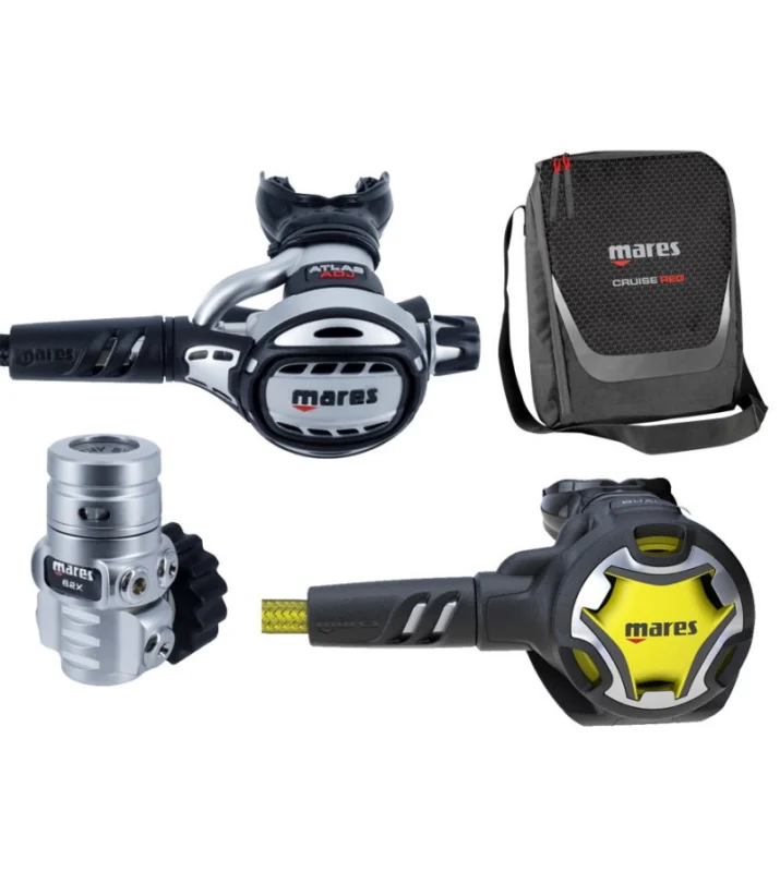Vente Flash Détendeur Mares Atlas ADJ 62X + Octopus Dual + Sacoche Mares Cruise Reg