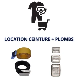 Location Ceinture + Plombs Expédié Aujourd'hui